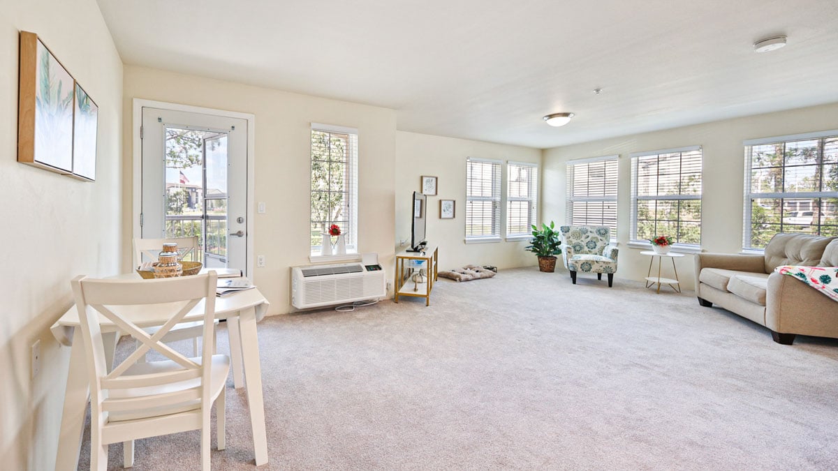 A living room in a Salishan apartment