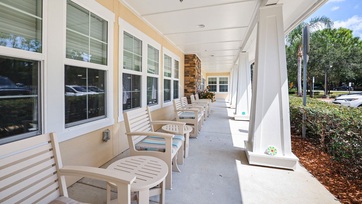 The outdoor patio at Salishan