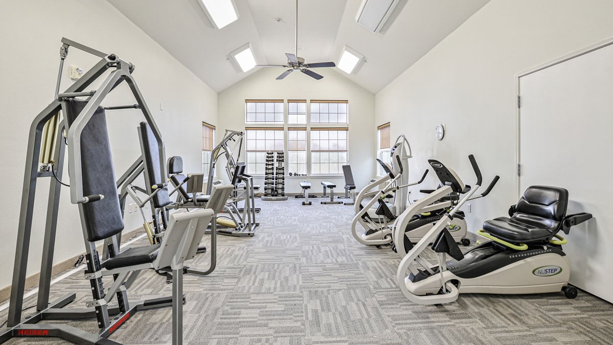 The fitness center at Salishan