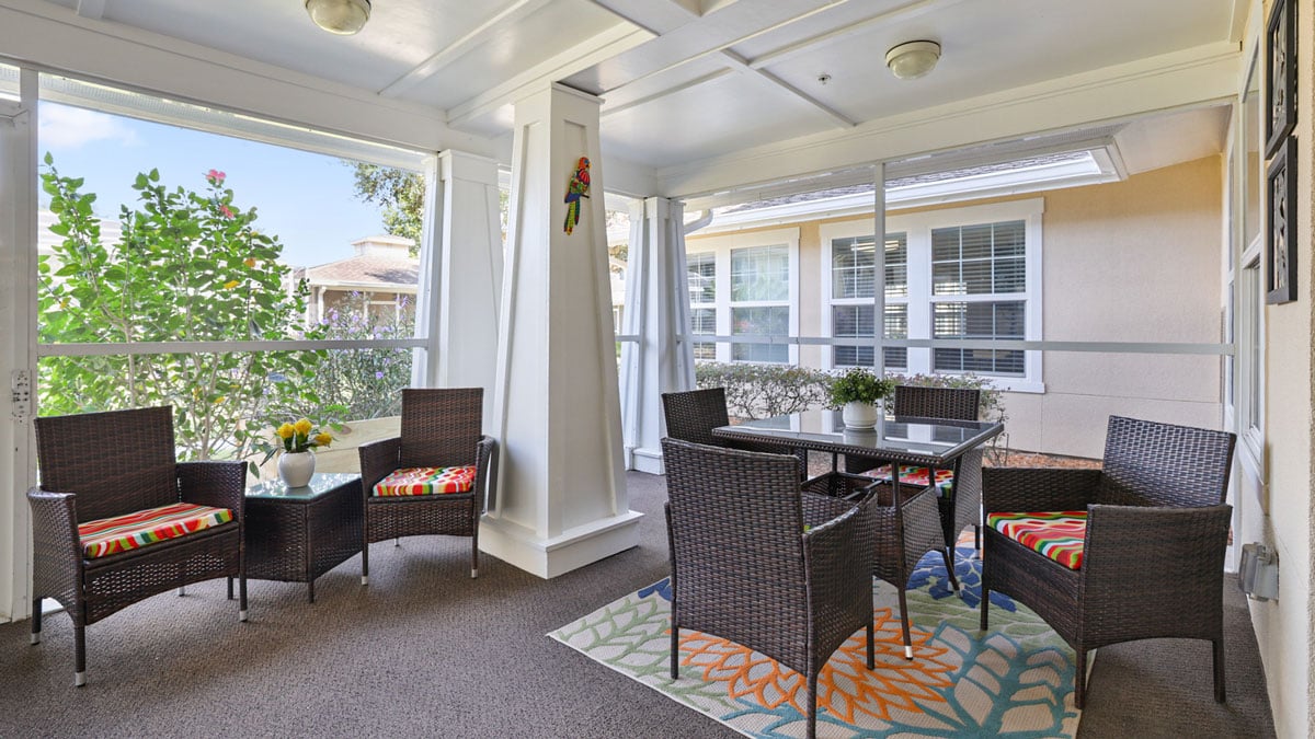 The outdoor patio at Salishan