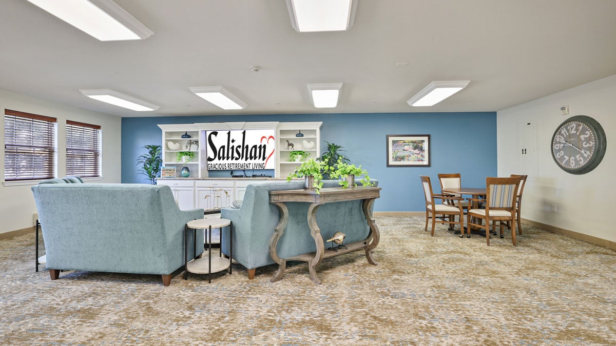 The TV lounge at Salishan