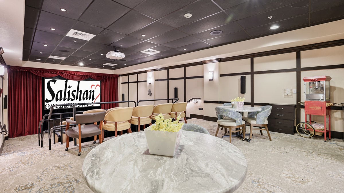 The theater room at Salishan